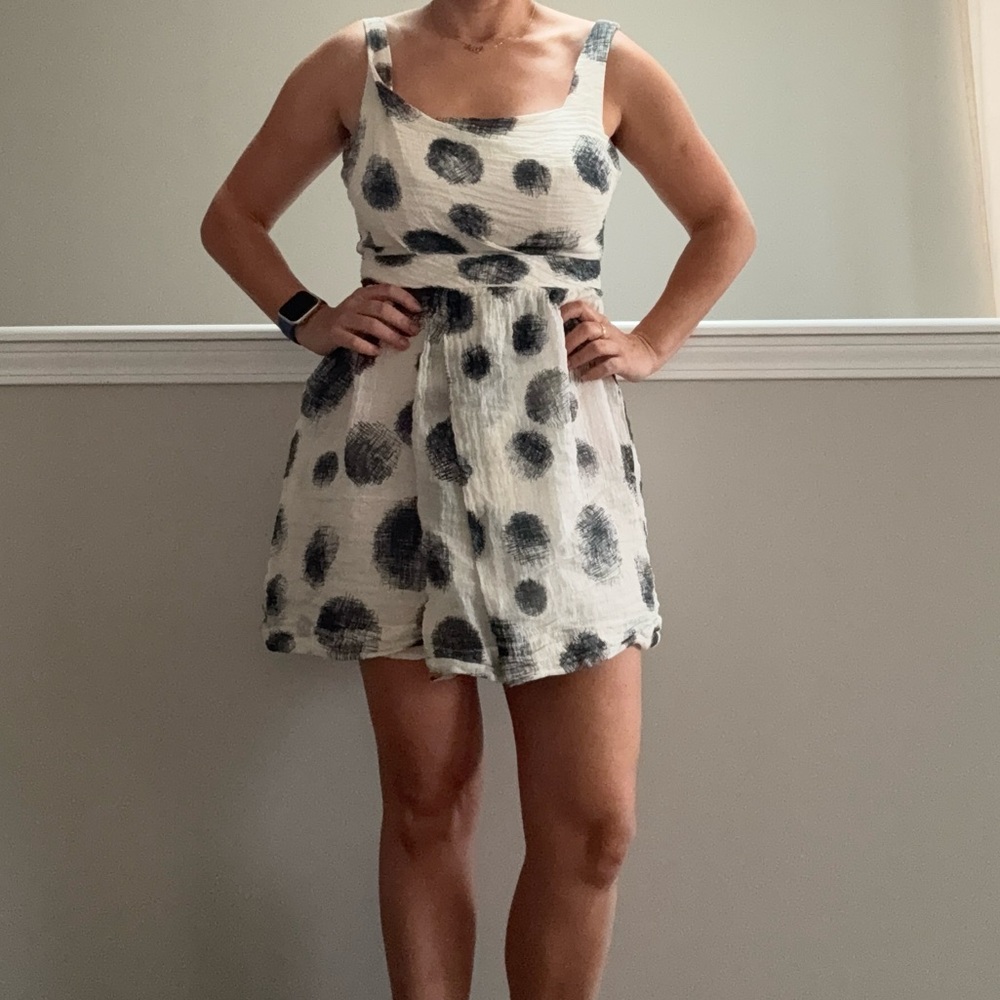 Silk Polka Dot Sleeveless Dress